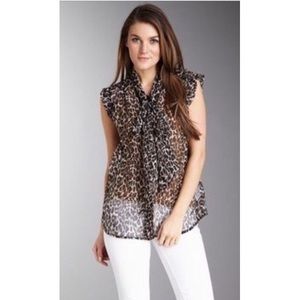 FRENCH CONNECTION Sleeveless Blouse with Neck Tie